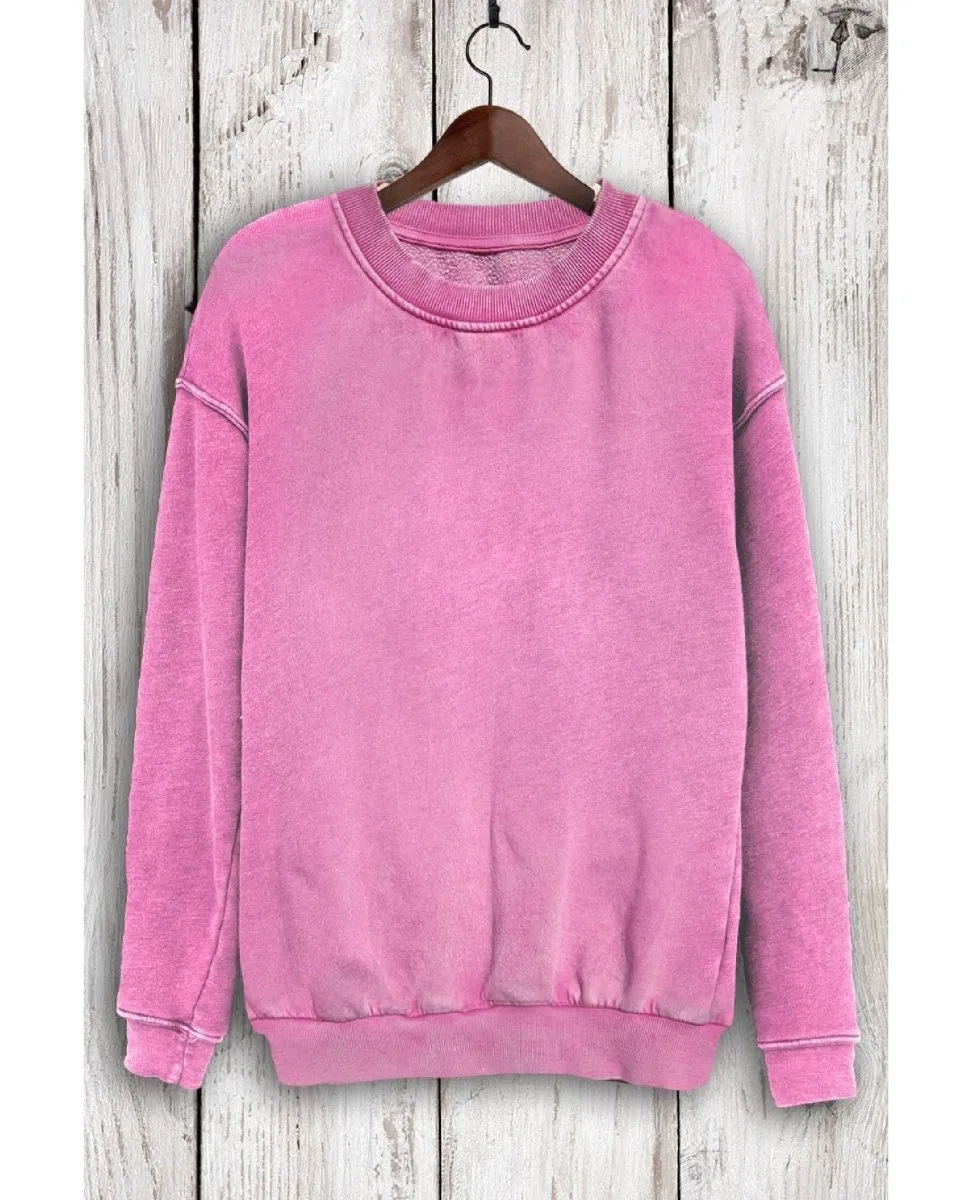 Mineral Sweatshirt Hot Pink