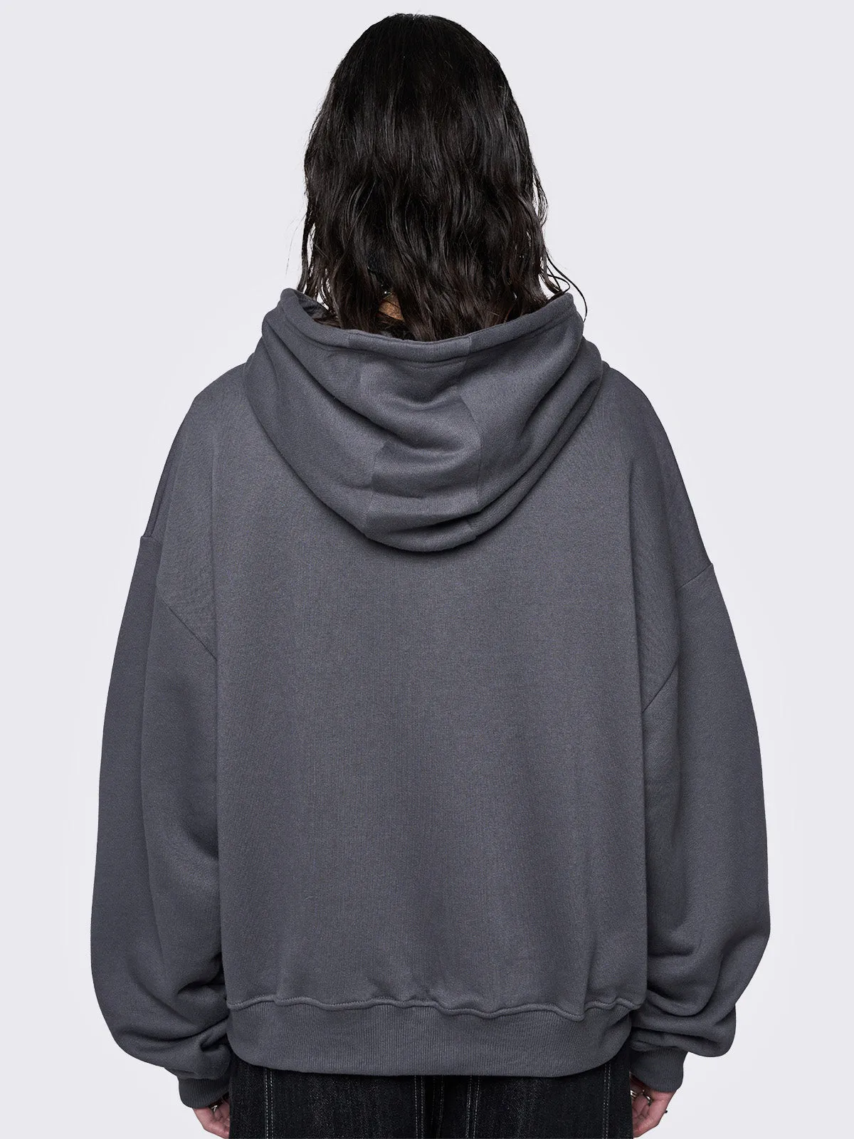 Minga Ink Grey Zip Up Hoodie