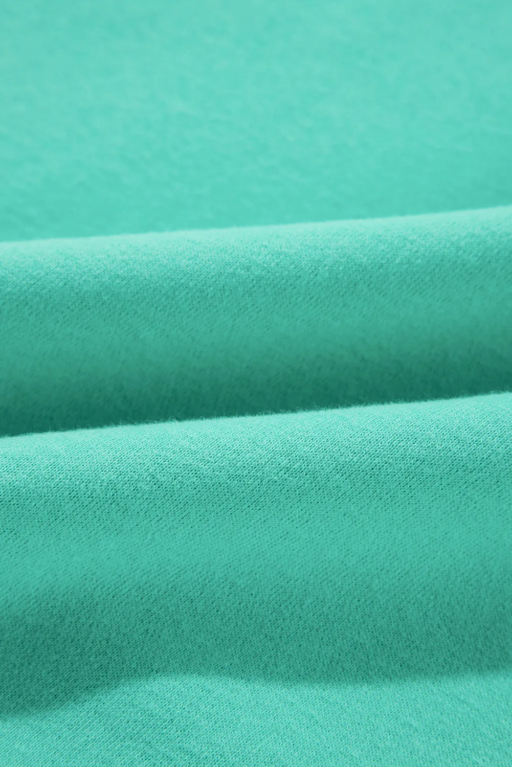 Mint Green Half Zip Kangaroo Pocket Drop Shoulder Hoodie