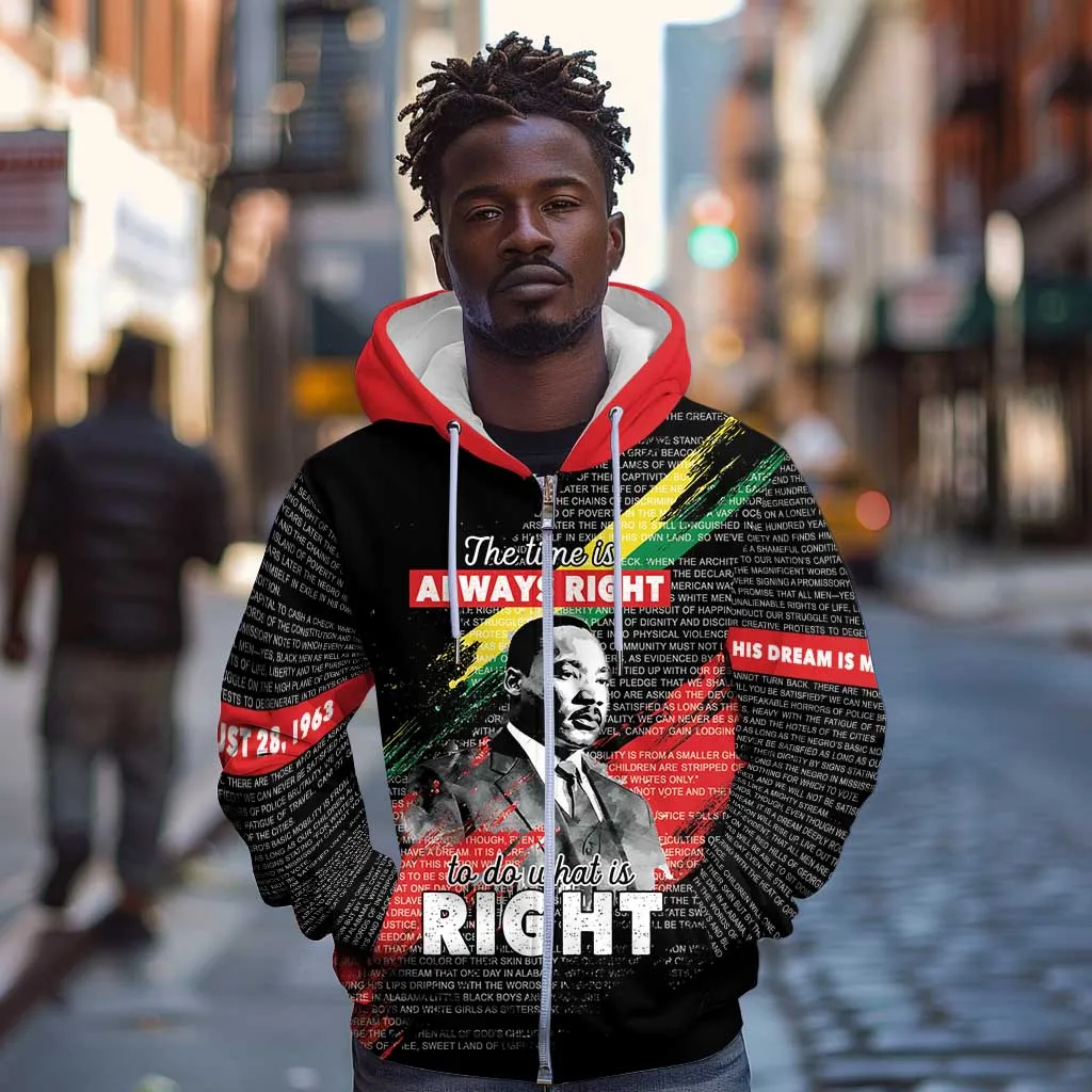 MLK Honoring The Legacy Zip Hoodie Black Version LT05