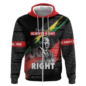 MLK Honoring The Legacy Zip Hoodie Black Version LT05