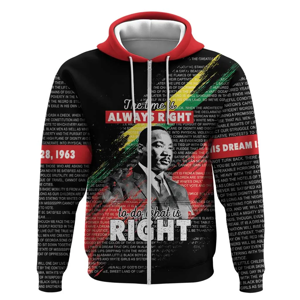 MLK Honoring The Legacy Zip Hoodie Black Version LT05