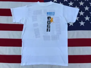 MODELS Out Of Mind Out Of Sight American Tour 1986 Original Vintage Rock T-Shirt