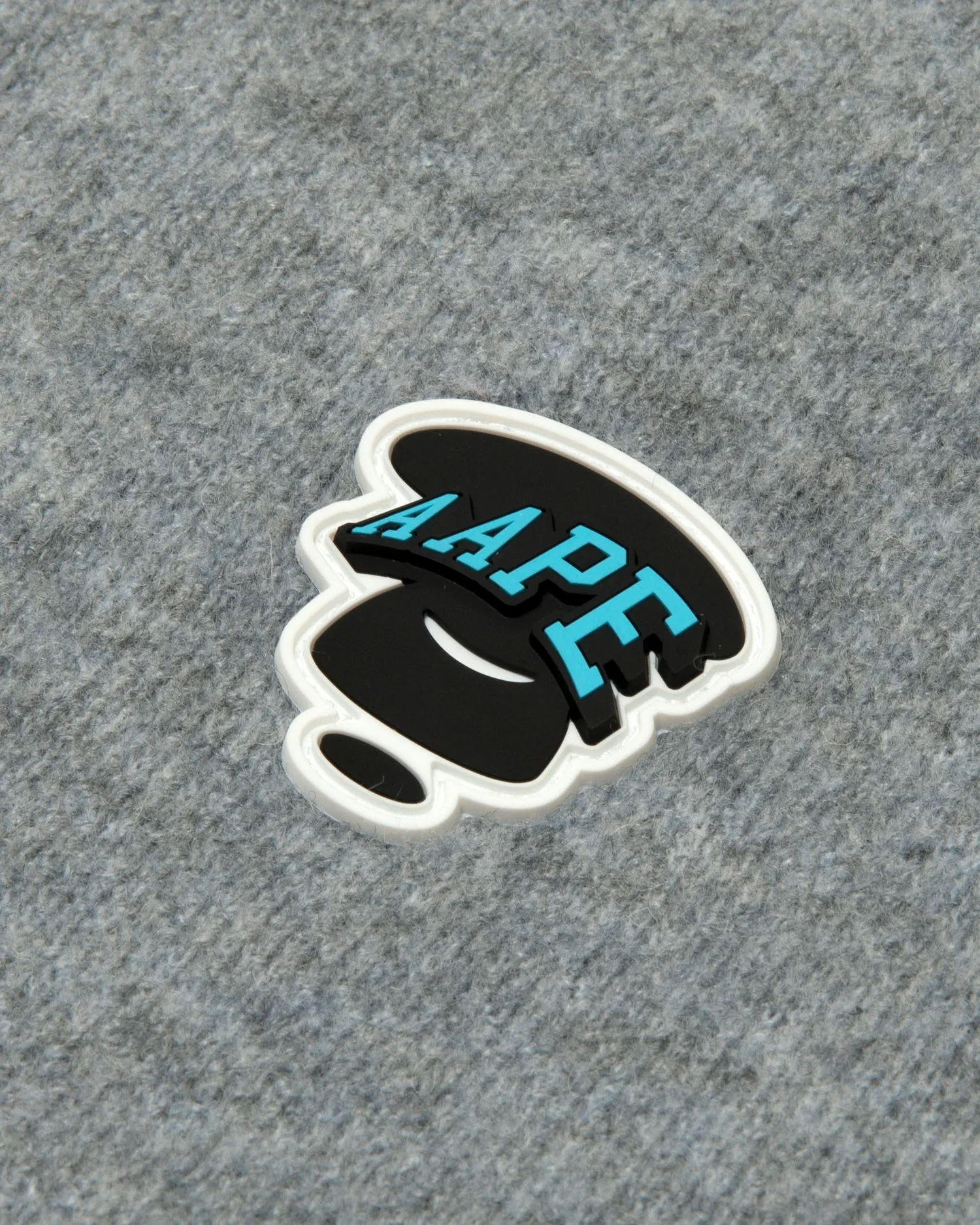 Moonface logo zip-up knit hoodie