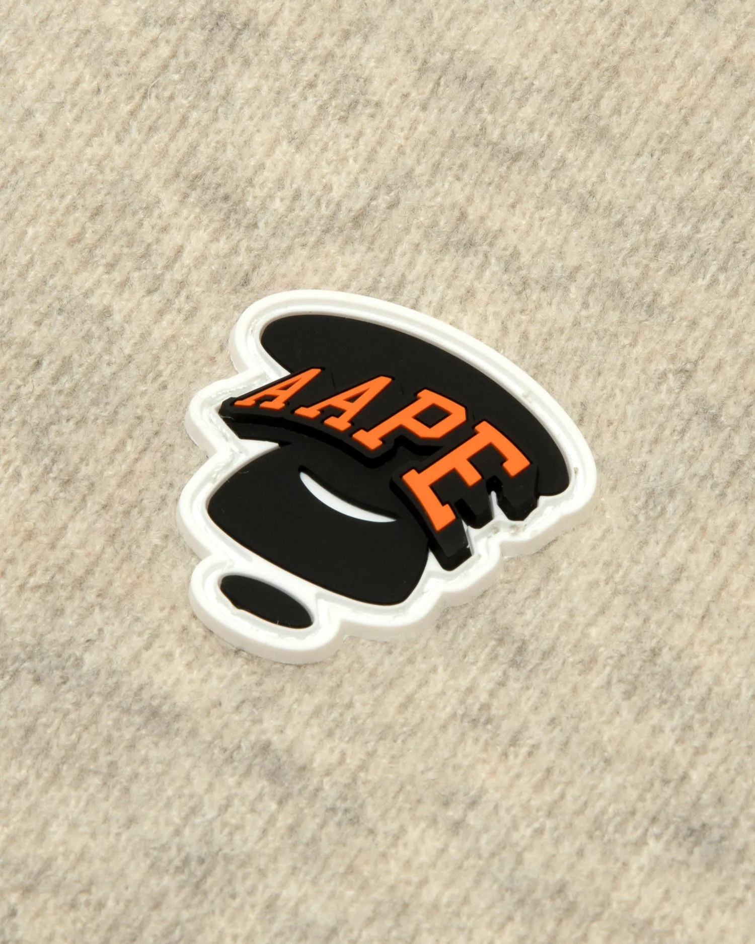 Moonface logo zip-up knit hoodie
