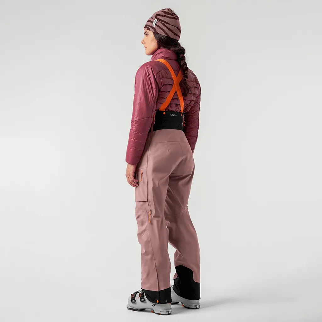 MTN-X Cliff 3L bib women's pants - Light plum