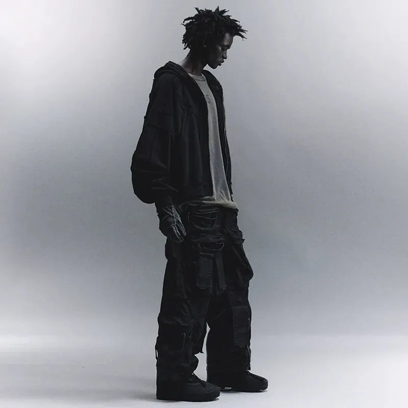 Multi-Pocket Nylon Cargo Pants