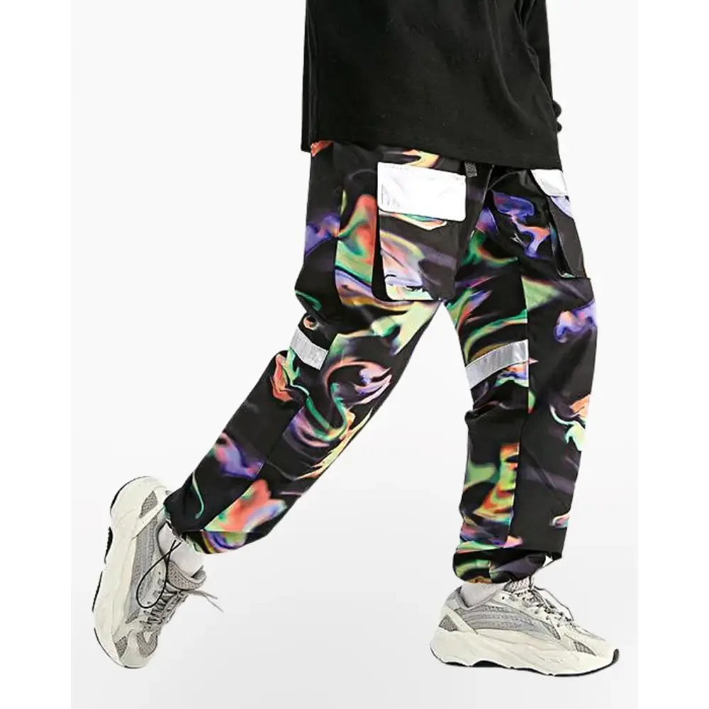 Multicolor Y2K Cargo Pants for a Festive Vibe