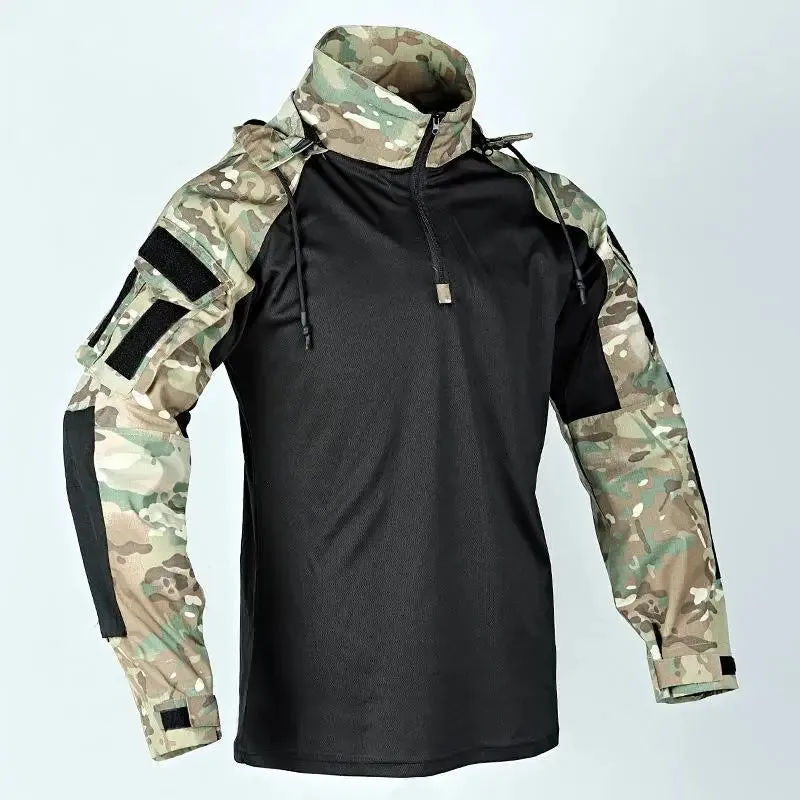 Multicolour Military Combat T-Shirt