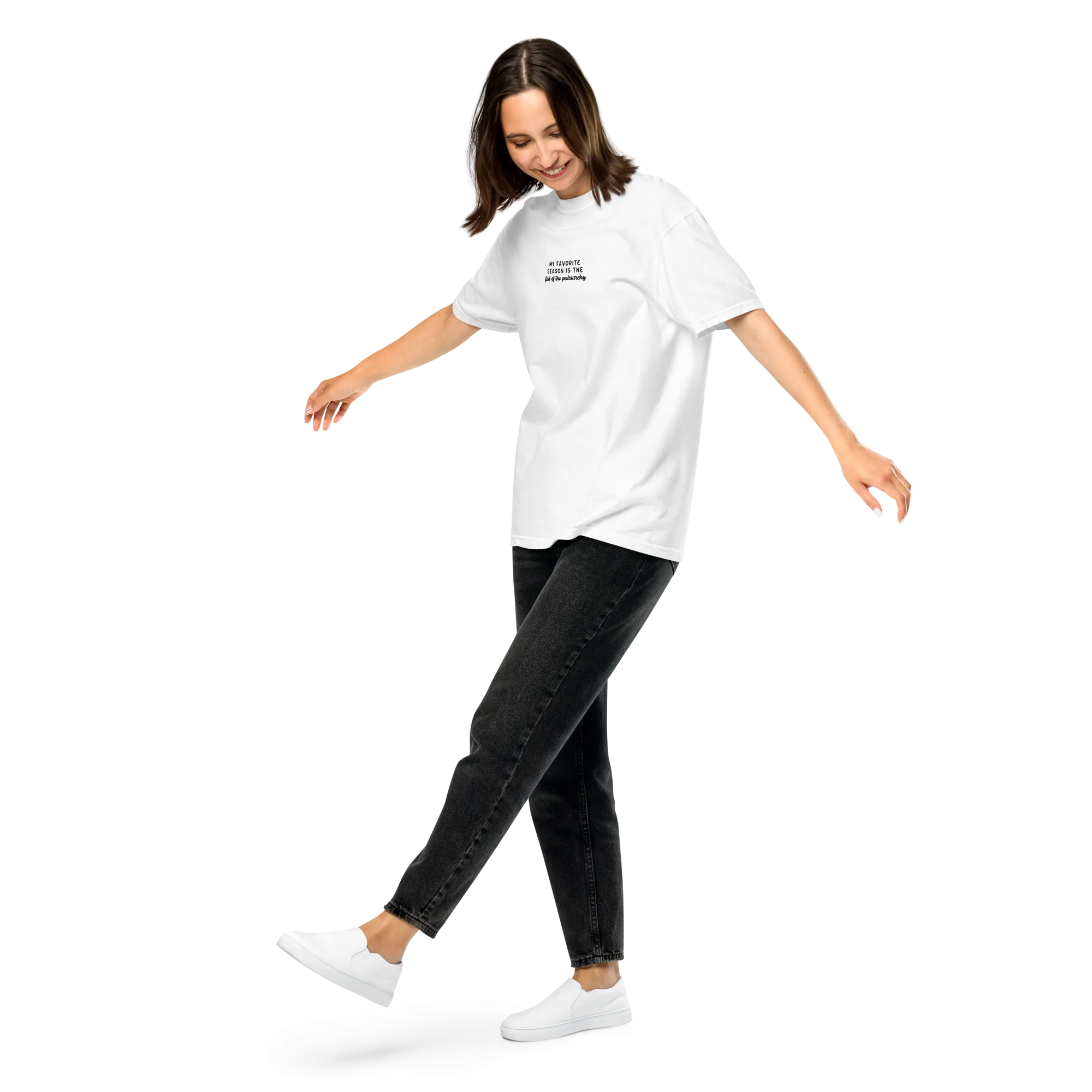 My Favorite Season Fall Patriarchy Embroidered Premium T-Shirt