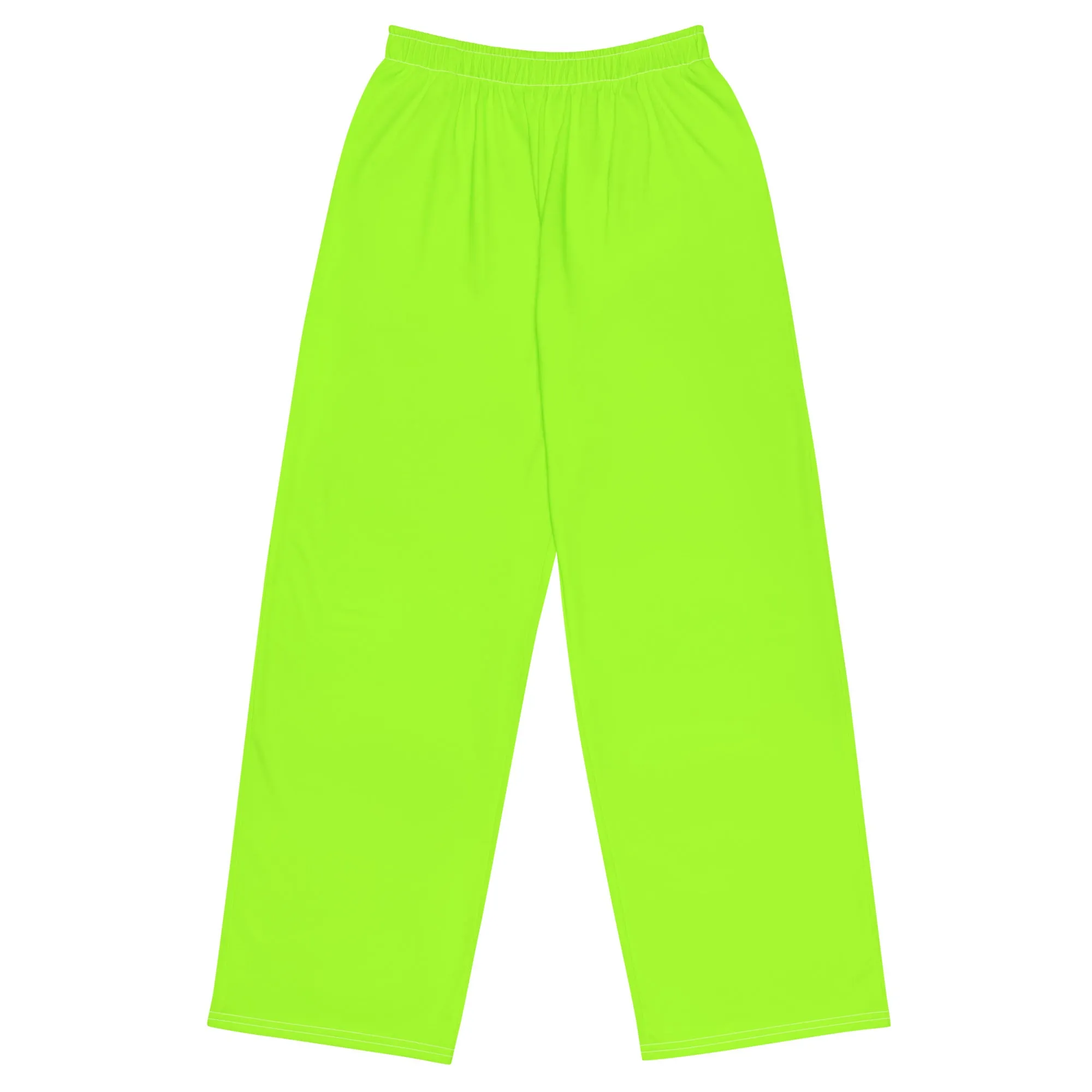 Neon Green Unisex Wide-Leg Pajama Pants