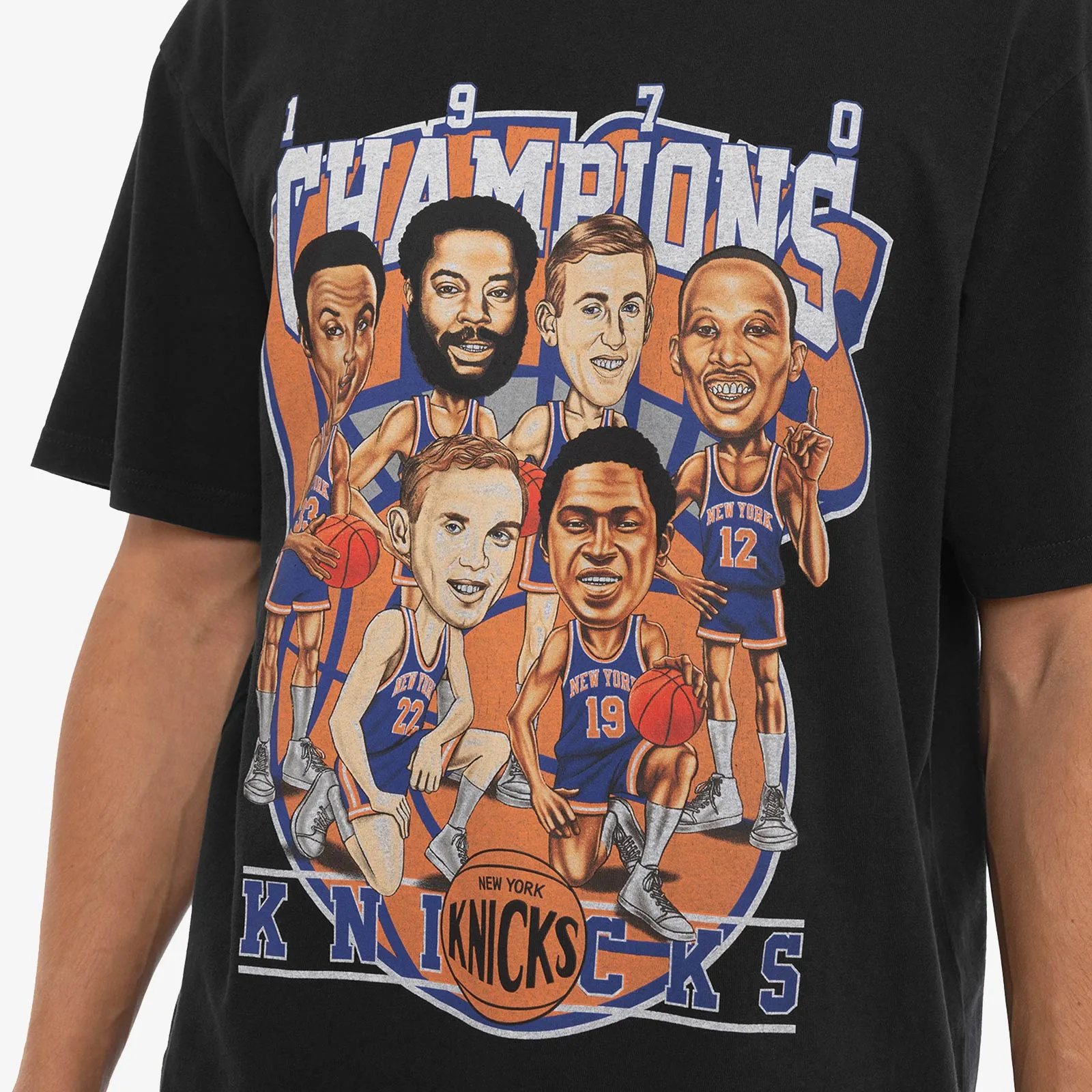 New York Knicks 1970 Champions Caricature Tee - Faded Black