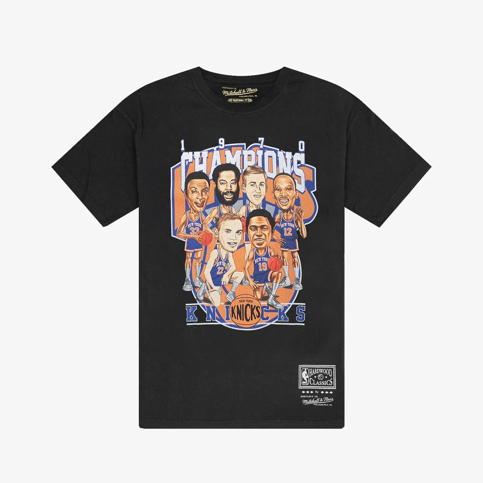New York Knicks 1970 Champions Caricature Tee - Faded Black