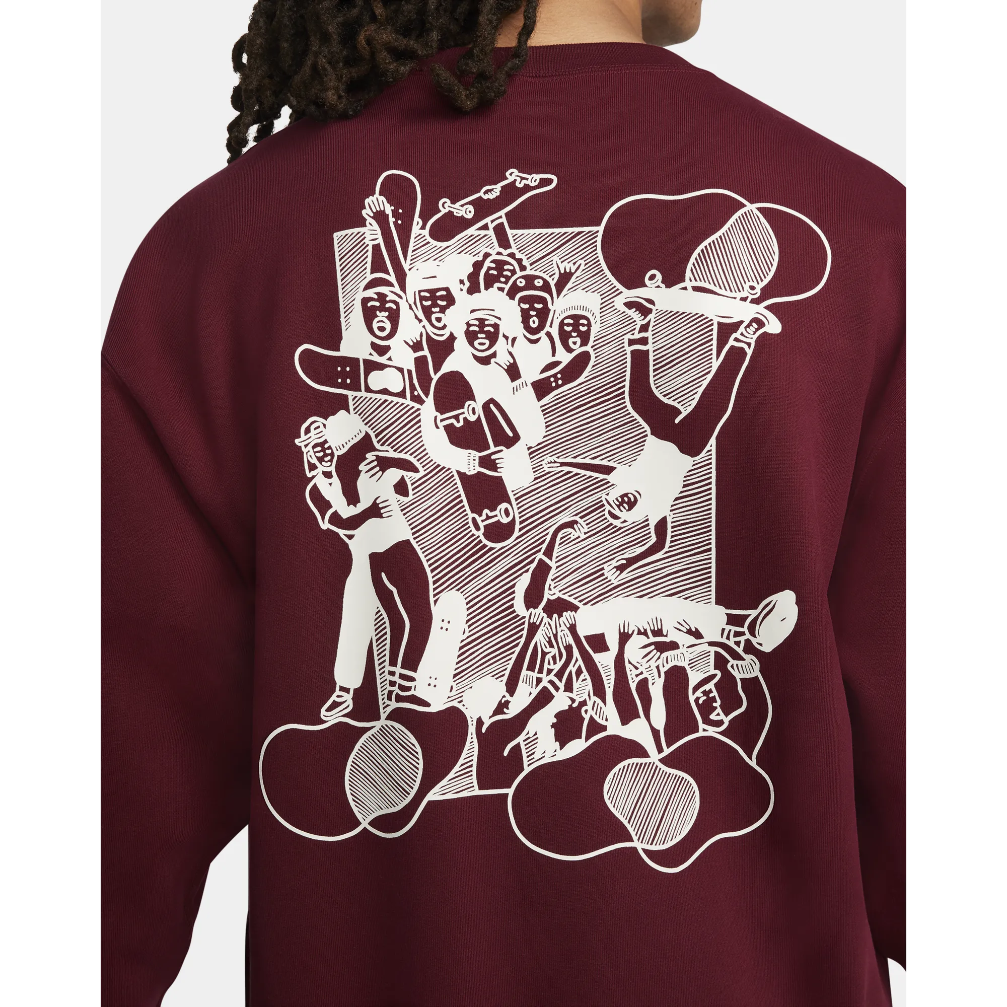 Nike SB X Skate Like A Girl Crewneck Sweatshirt Beetroot