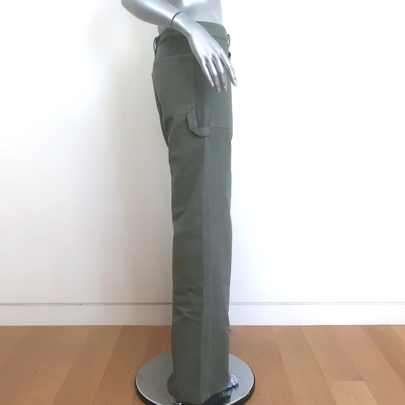 Nili Lotan Quentin Cargo Pants Admiral Green Cotton Twill Size 8 NEW