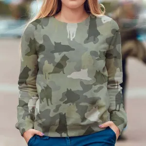 Norwegian Elkhound - Camo - Premium Sweatshirt