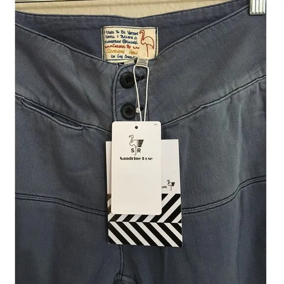 NWT Free People x Sandrine Rose Patchwork Linen Cargo Pants Size 24