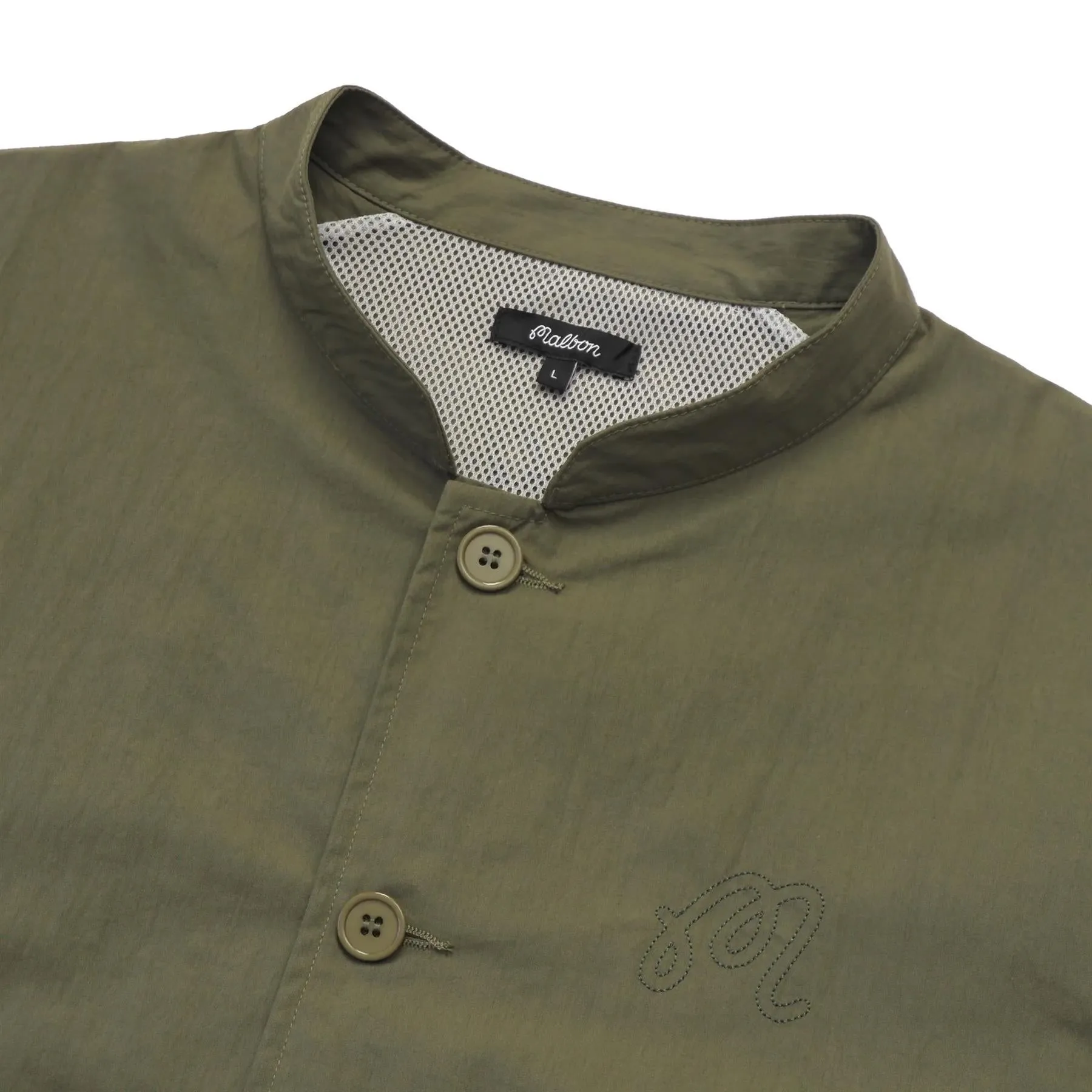 Nylon Band Collar Jacket Military Green