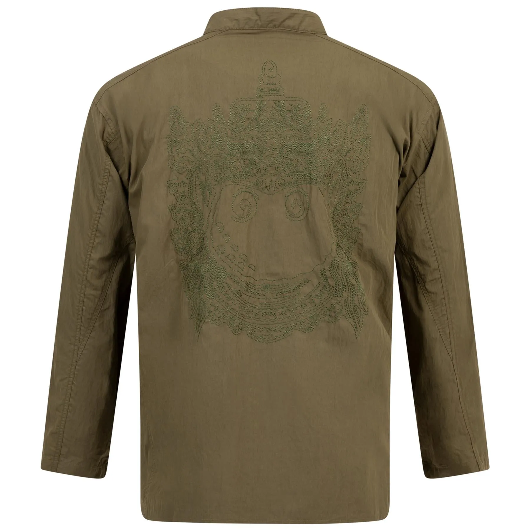 Nylon Band Collar Jacket Military Green
