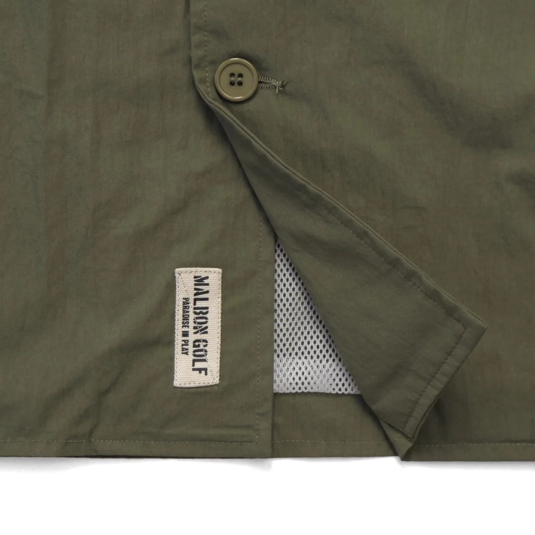 Nylon Band Collar Jacket Military Green