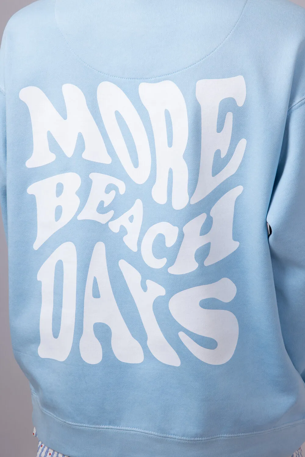 Ocean Drive More Beach Days Surf Club Fleece Sweatshirt for Women in Blue | F12039-747-DYECREW-TROPICALBLUE