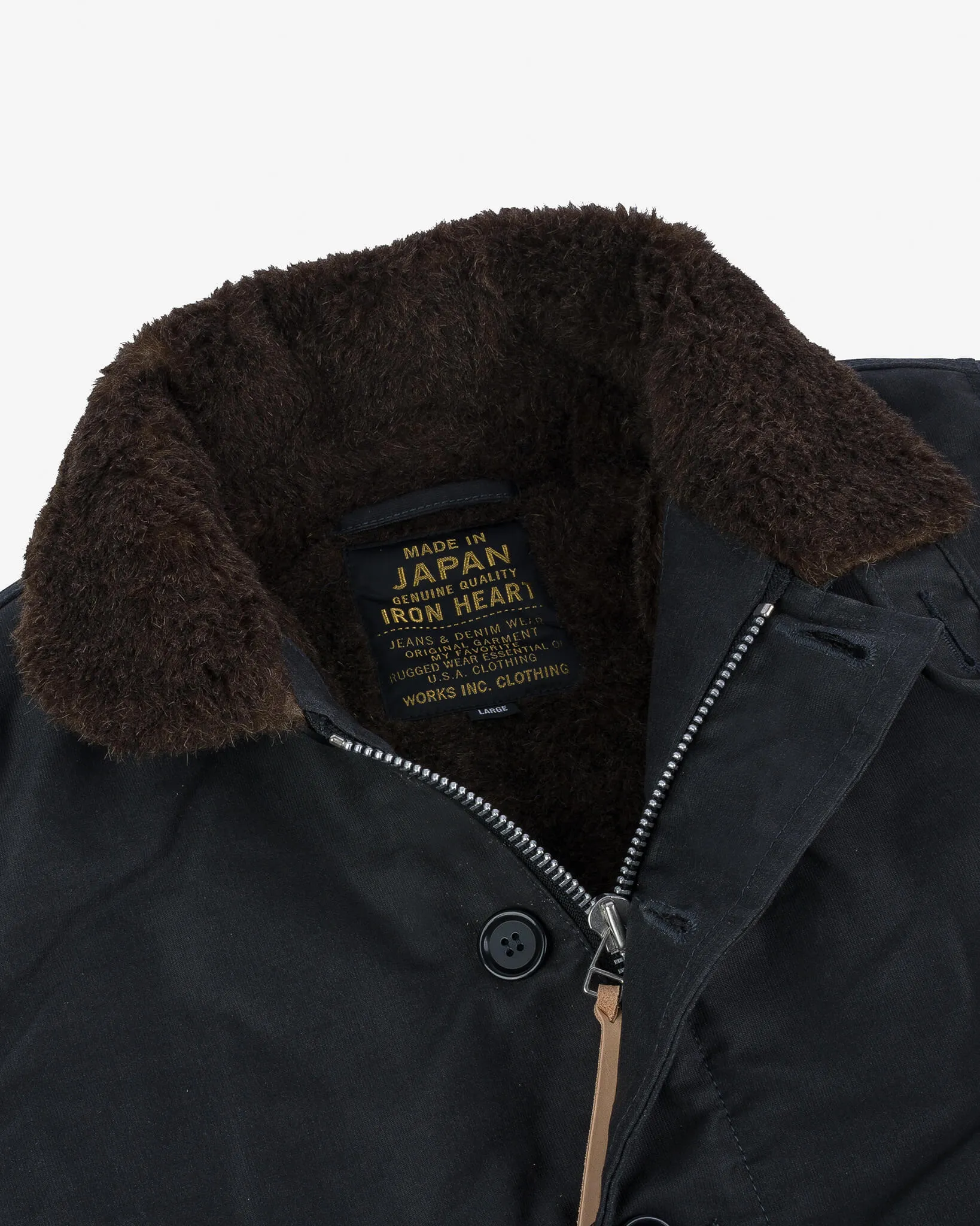 Oiled Whipcord N1 Deck Jacket - Black