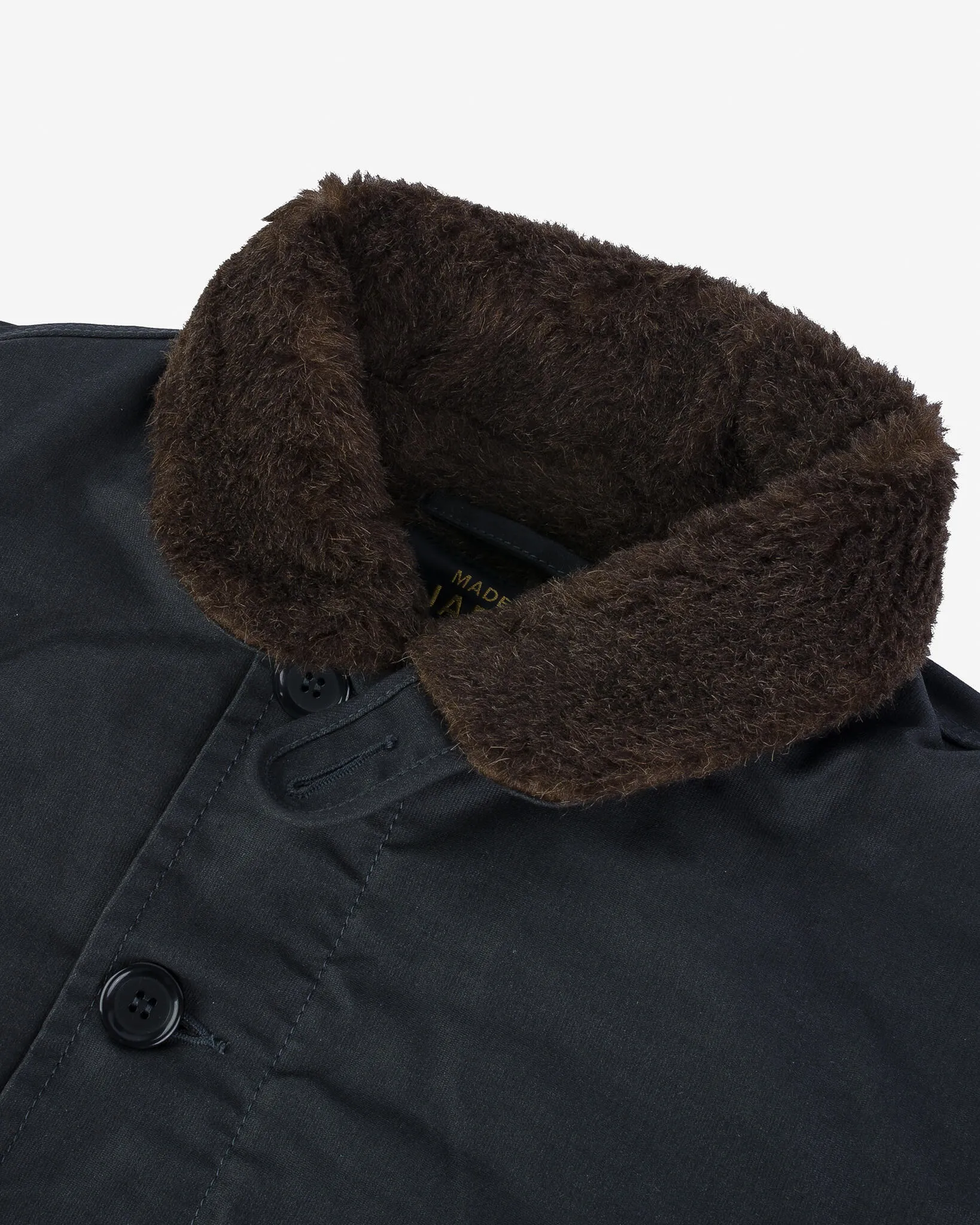 Oiled Whipcord N1 Deck Jacket - Black