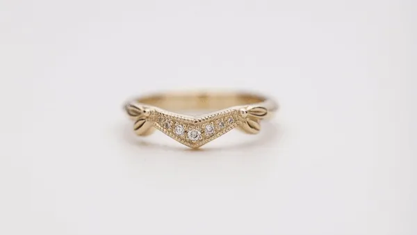 Olive and Arch Wedding Band