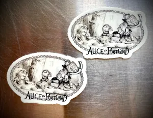 One-Inch Alice in Portland Sticker by @mainelandcomics (2 for 1)