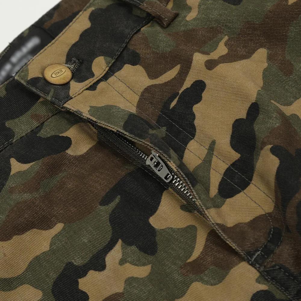 Overalls Camouflage Pants Men's European And American Trendy Mountain Outdoor Camouflage Loose Casual Straight Pants Multi-Pocket Pants