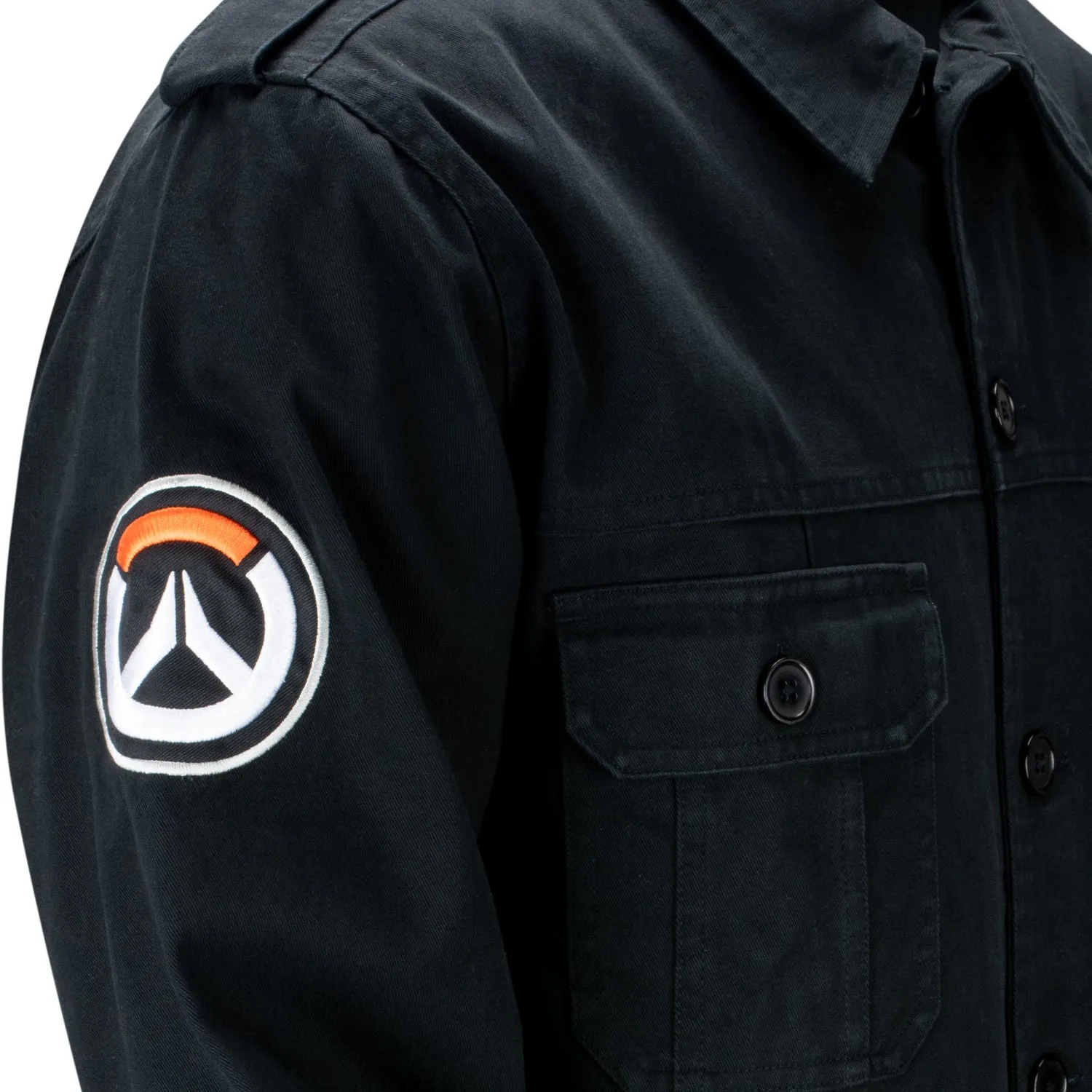 Overwatch 2 Black Button-Up Military Jacket