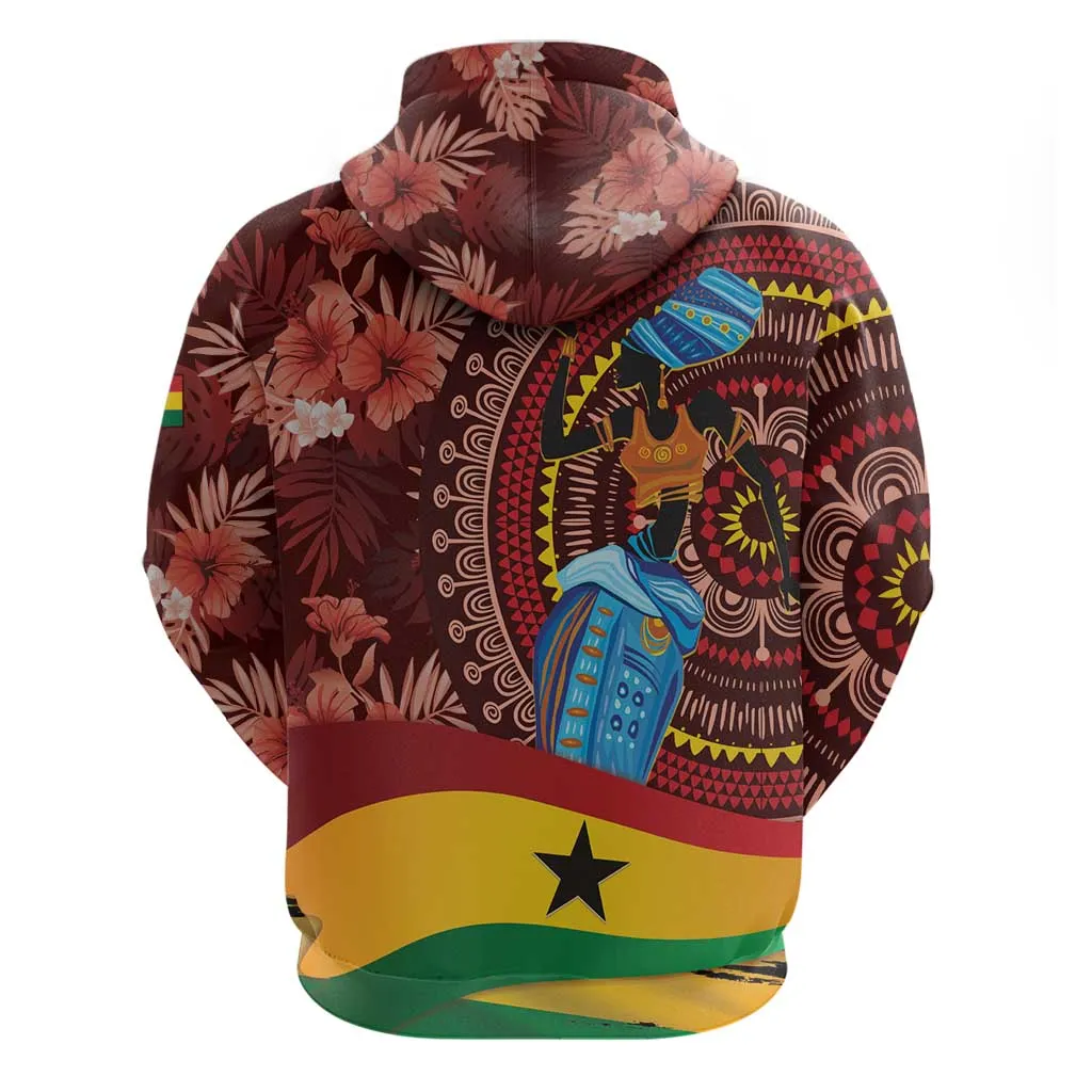 Panafest Hoodie Ghana Tropical African Pattern LT01