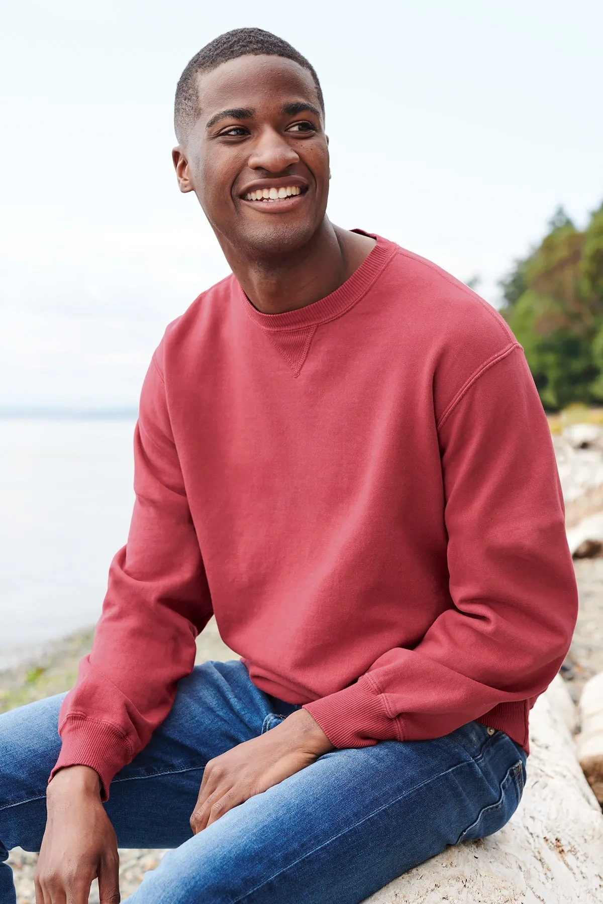 PC098 Port & Company® Beach Wash® Garment-Dyed Crewneck Sweatshirt - S-4XL
