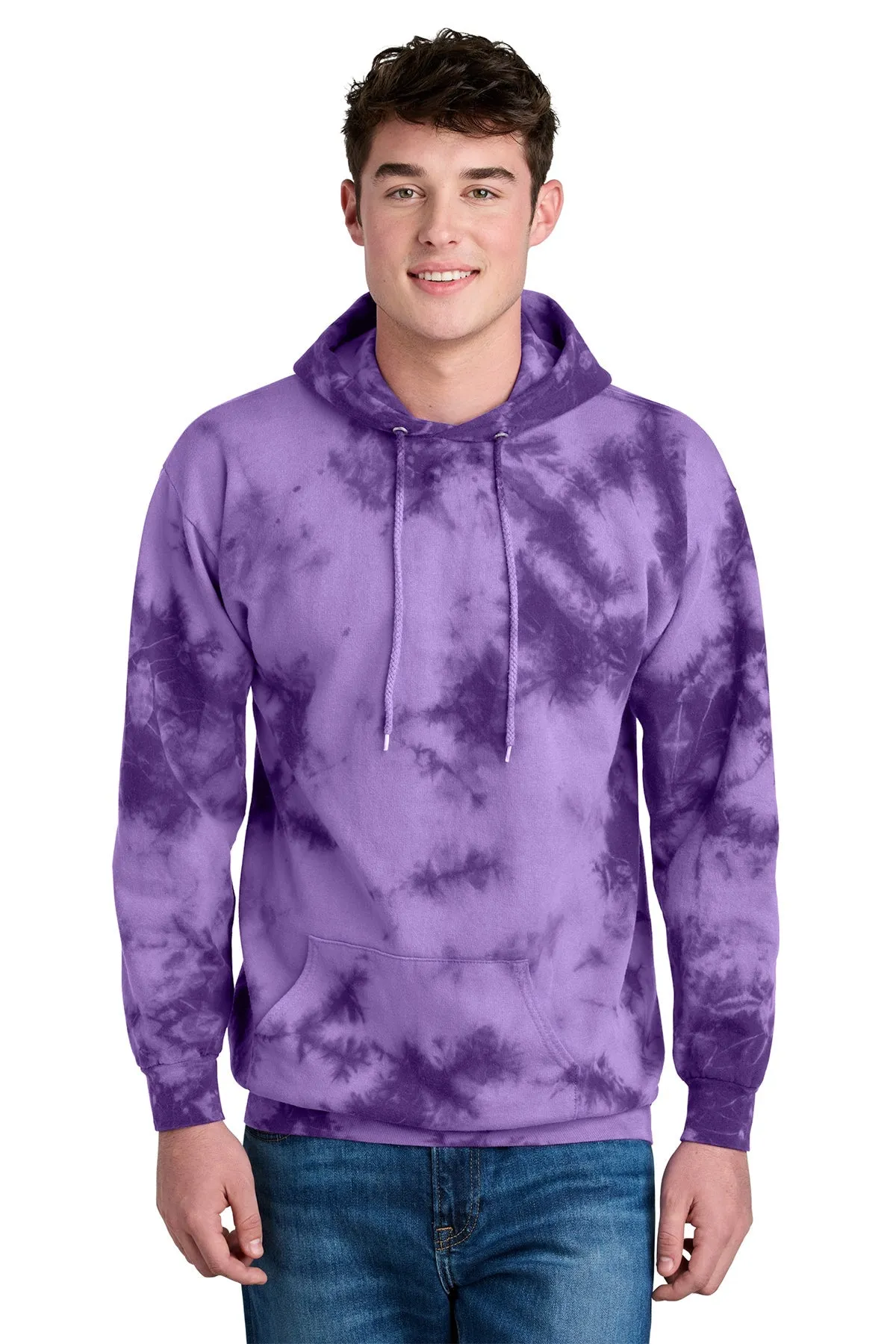 PC144 Port & Company® Crystal Tie-Dye Pullover Hoodie