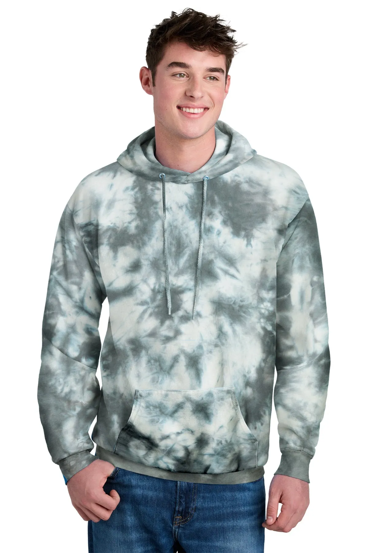 PC144 Port & Company® Crystal Tie-Dye Pullover Hoodie