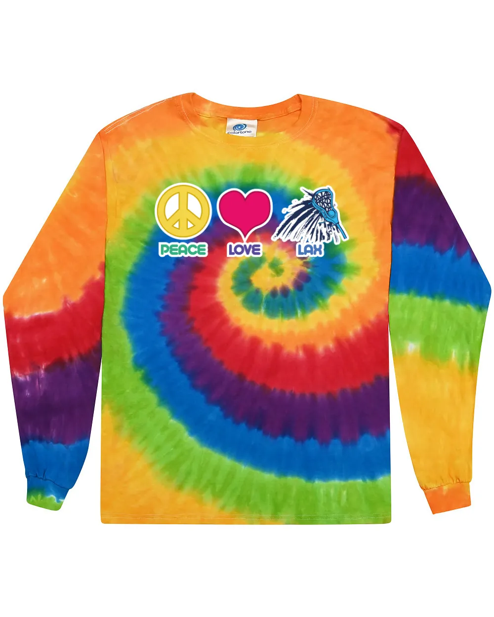 Peace, Love, Lax - Tie Dye Long Sleeve