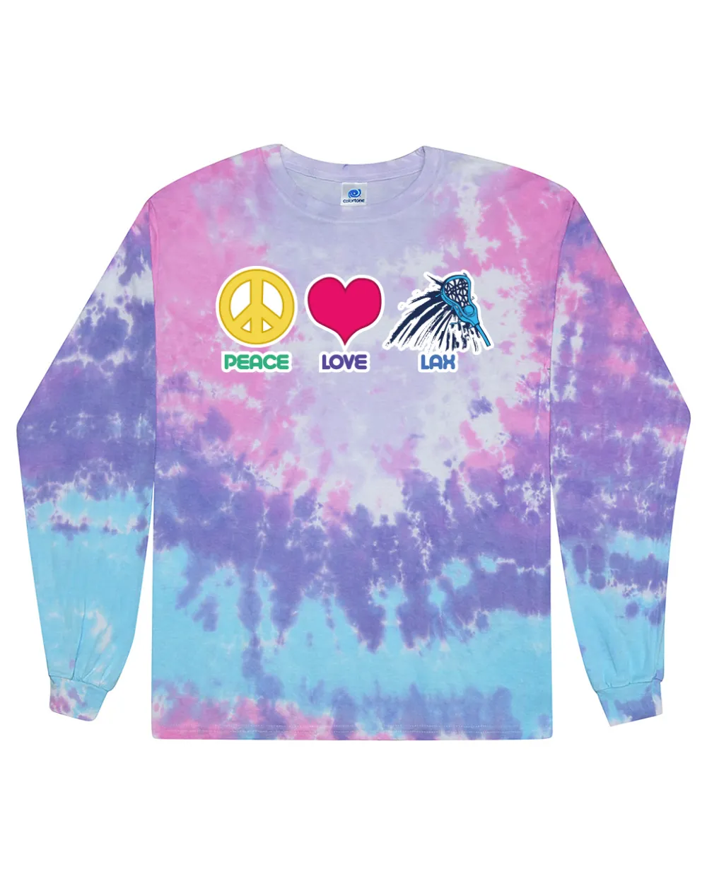 Peace, Love, Lax - Tie Dye Long Sleeve