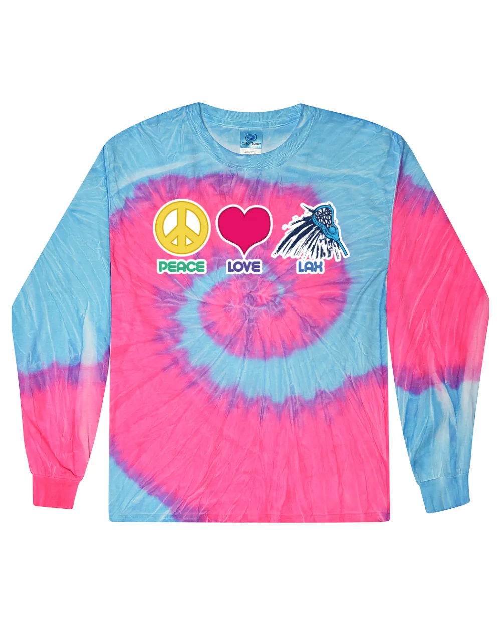 Peace, Love, Lax - Tie Dye Long Sleeve