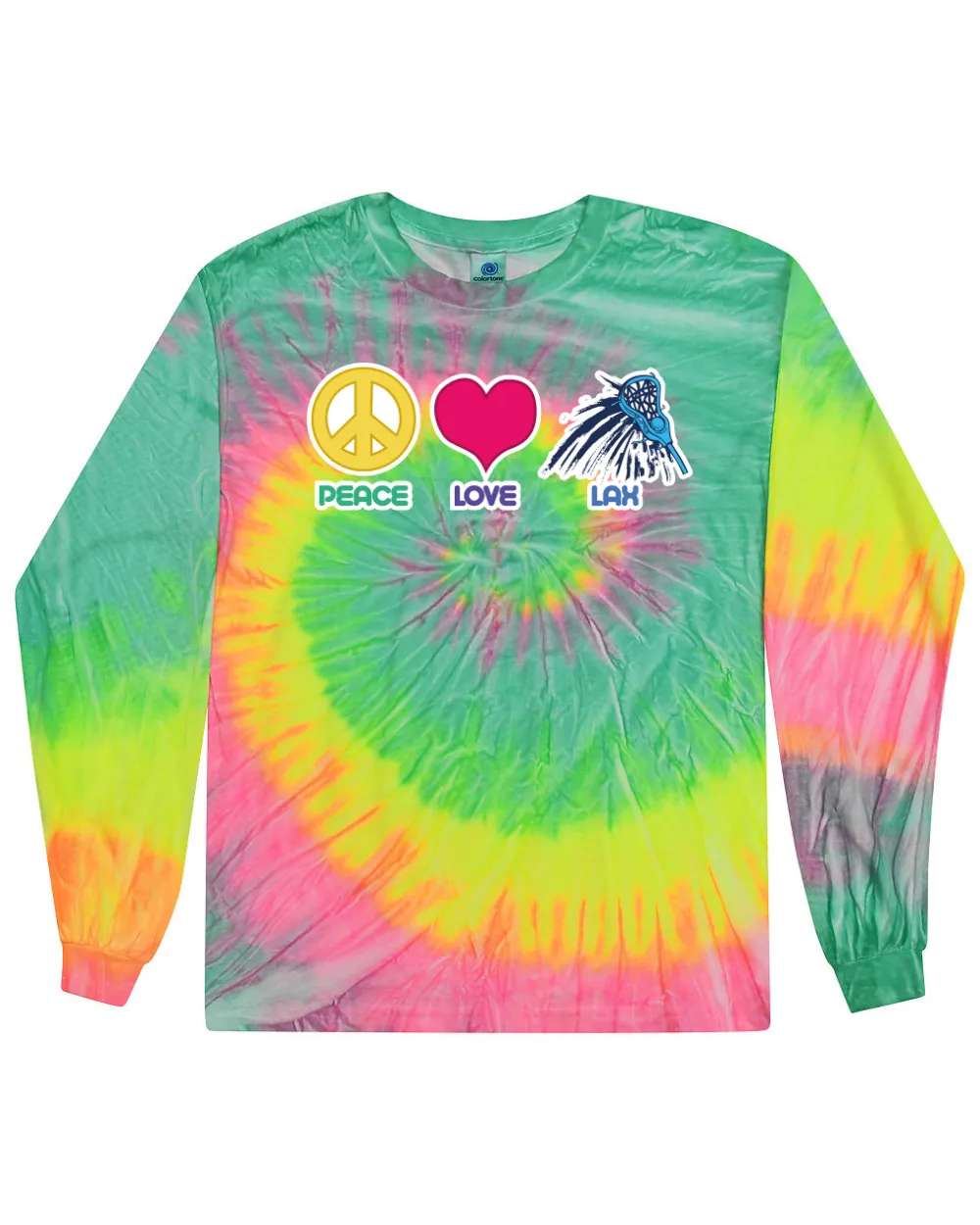 Peace, Love, Lax - Tie Dye Long Sleeve