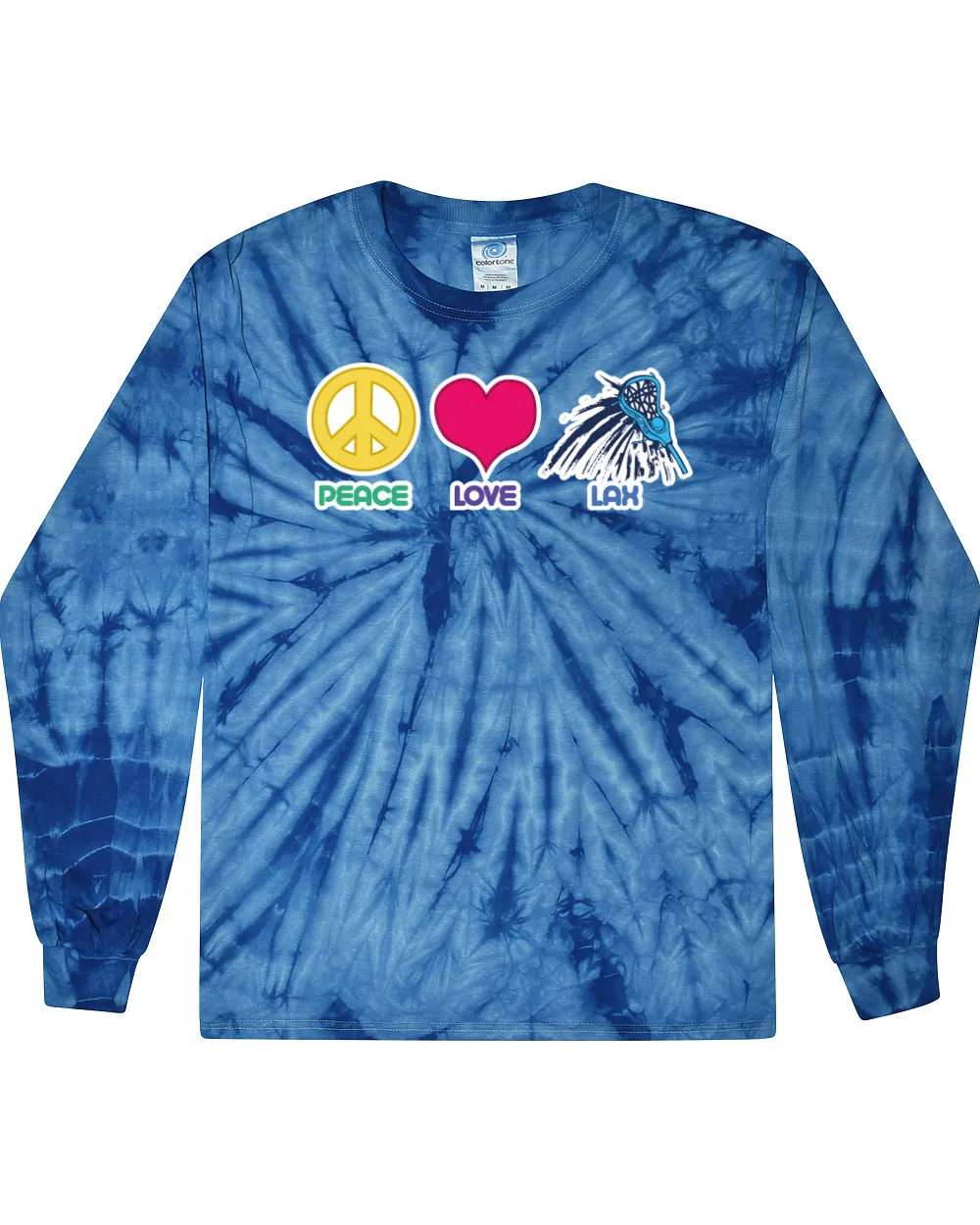 Peace, Love, Lax - Tie Dye Long Sleeve