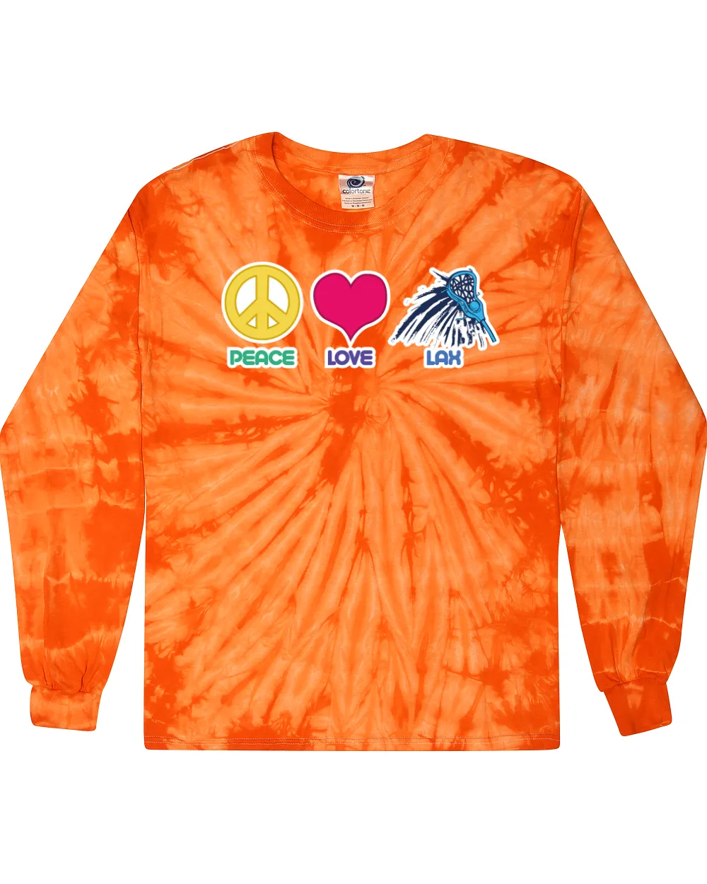 Peace, Love, Lax - Tie Dye Long Sleeve