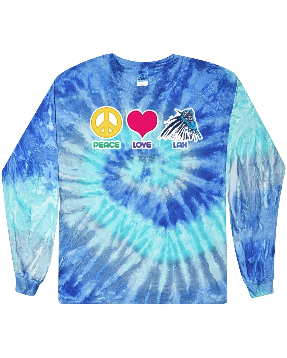 Peace, Love, Lax - Tie Dye Long Sleeve
