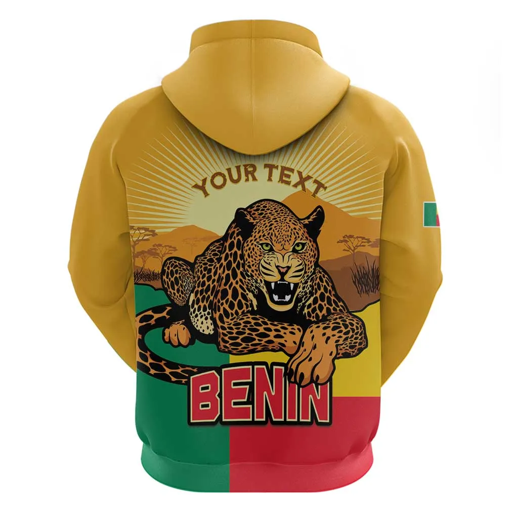 Personalised Afro Benin Leopard Zip Hoodie Stay True - Stay Wild LT15
