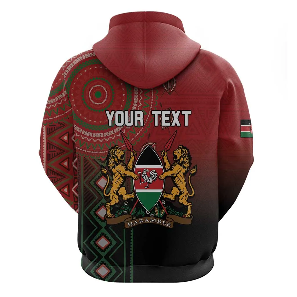 Personalised Kenya Jamhuri Day Zip Hoodie One Nation One Flag One People LT05