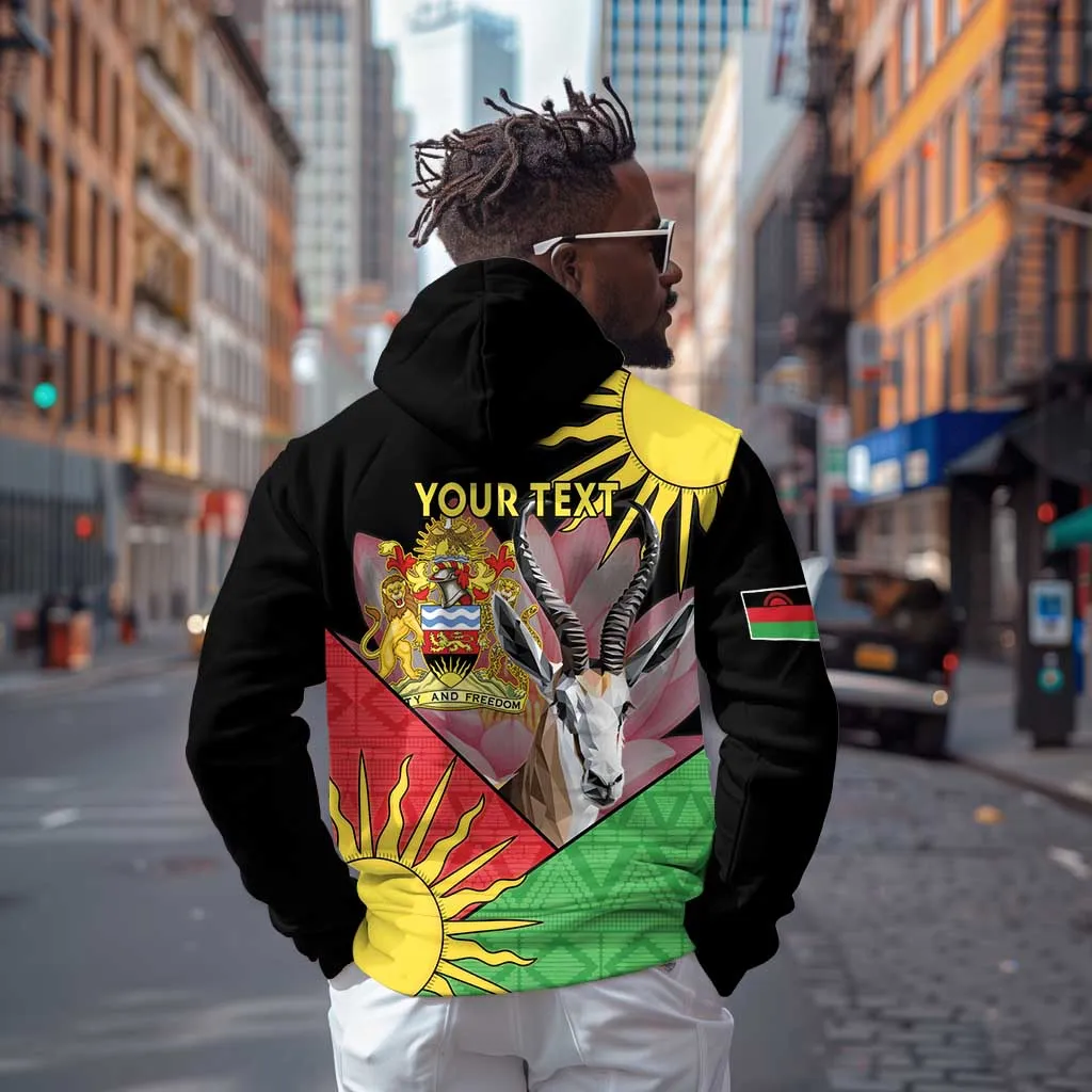 Personalized Africa Malawi Zip Hoodie Thomsons Gazelle With Lotus LT15