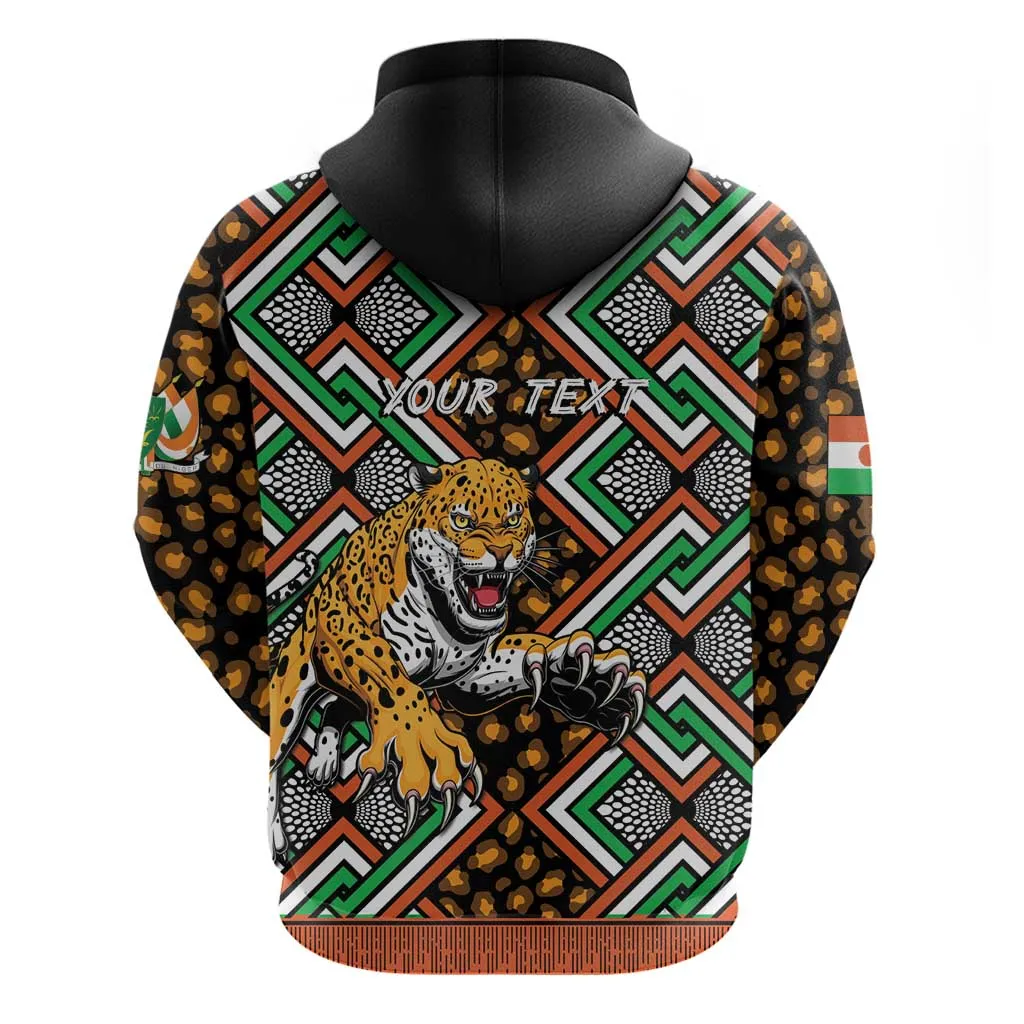 Personalized Afro Niger Zip Hoodie Leopard Ankara African Pattern LT14