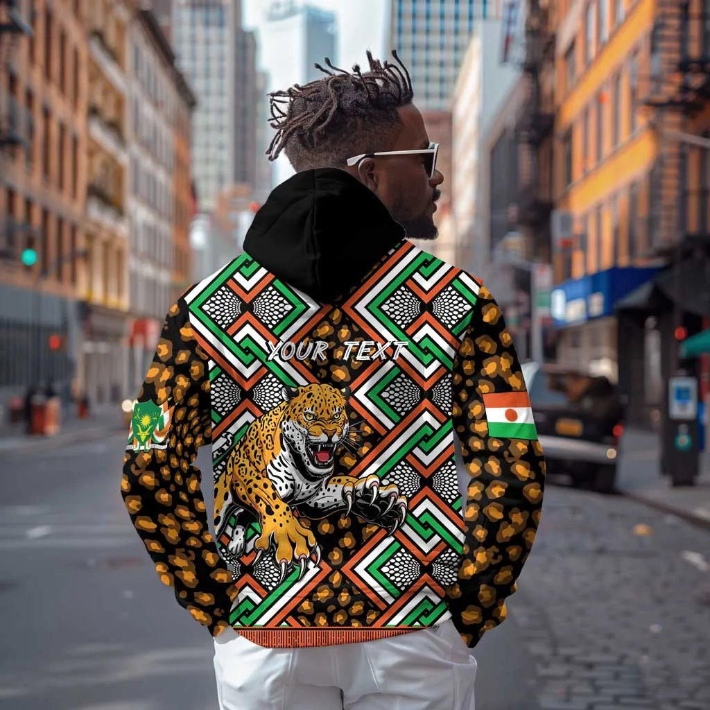 Personalized Afro Niger Zip Hoodie Leopard Ankara African Pattern LT14