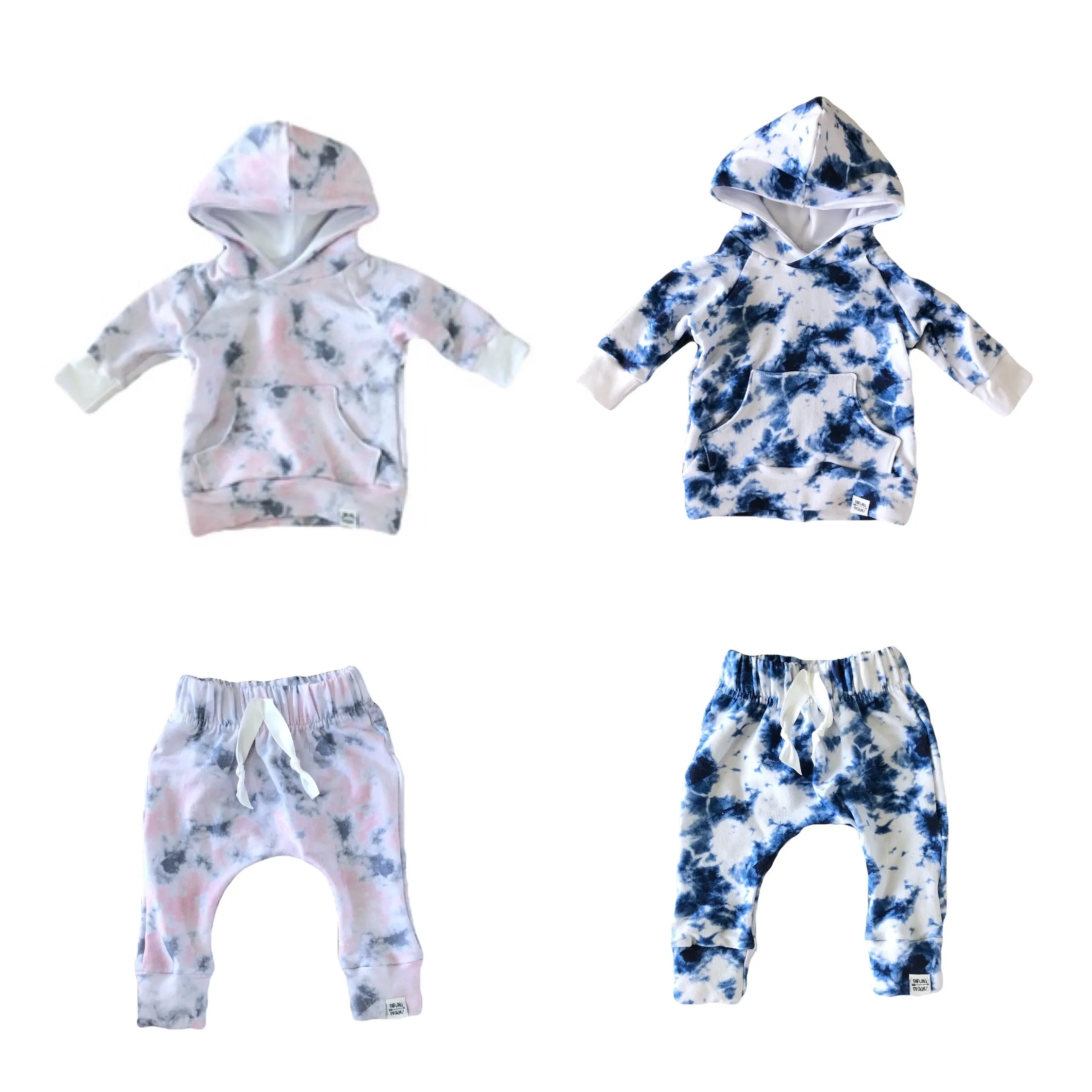 Pink and Grey Tie Dye Joggers