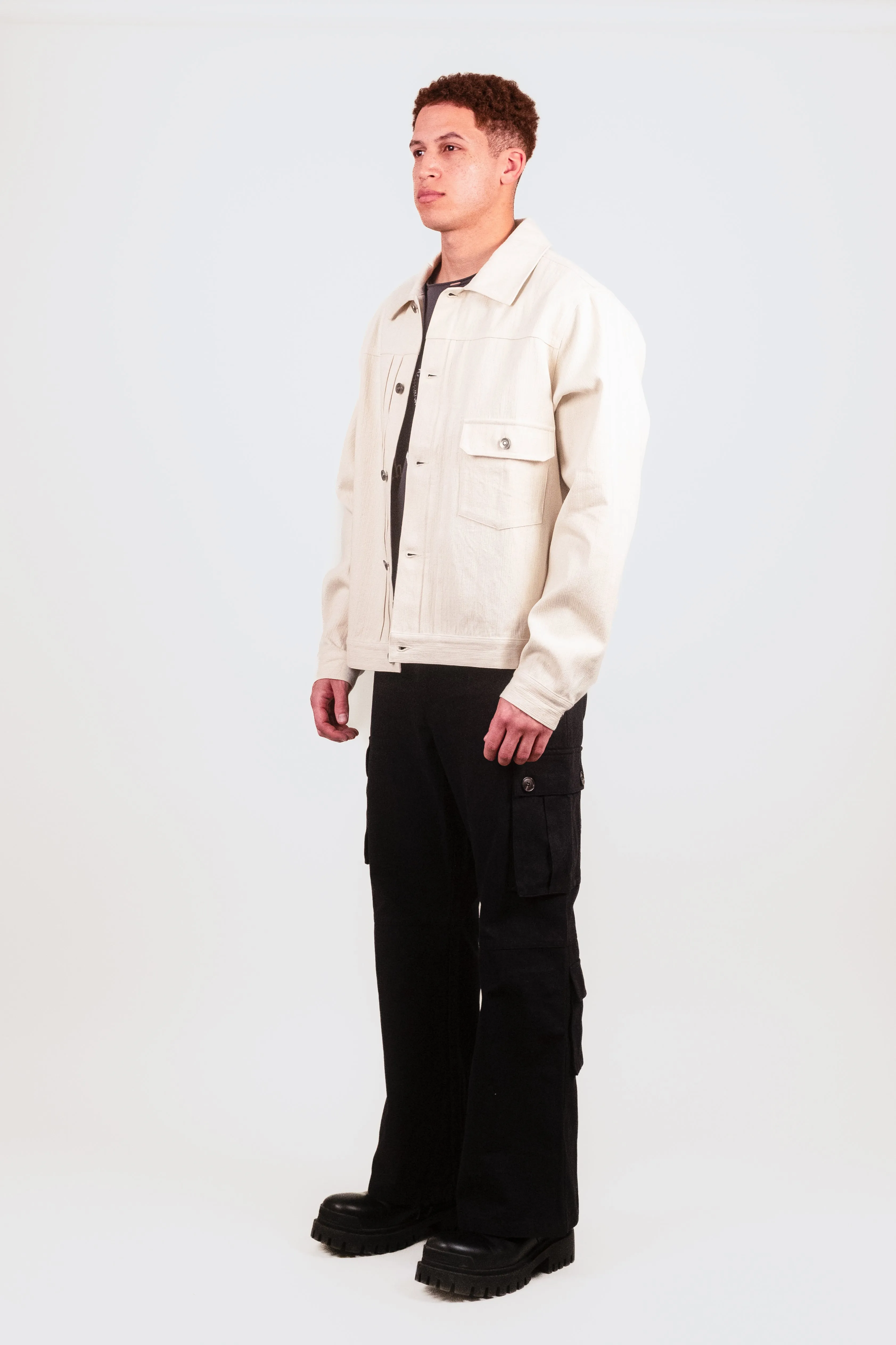 Pleated Military Blouson