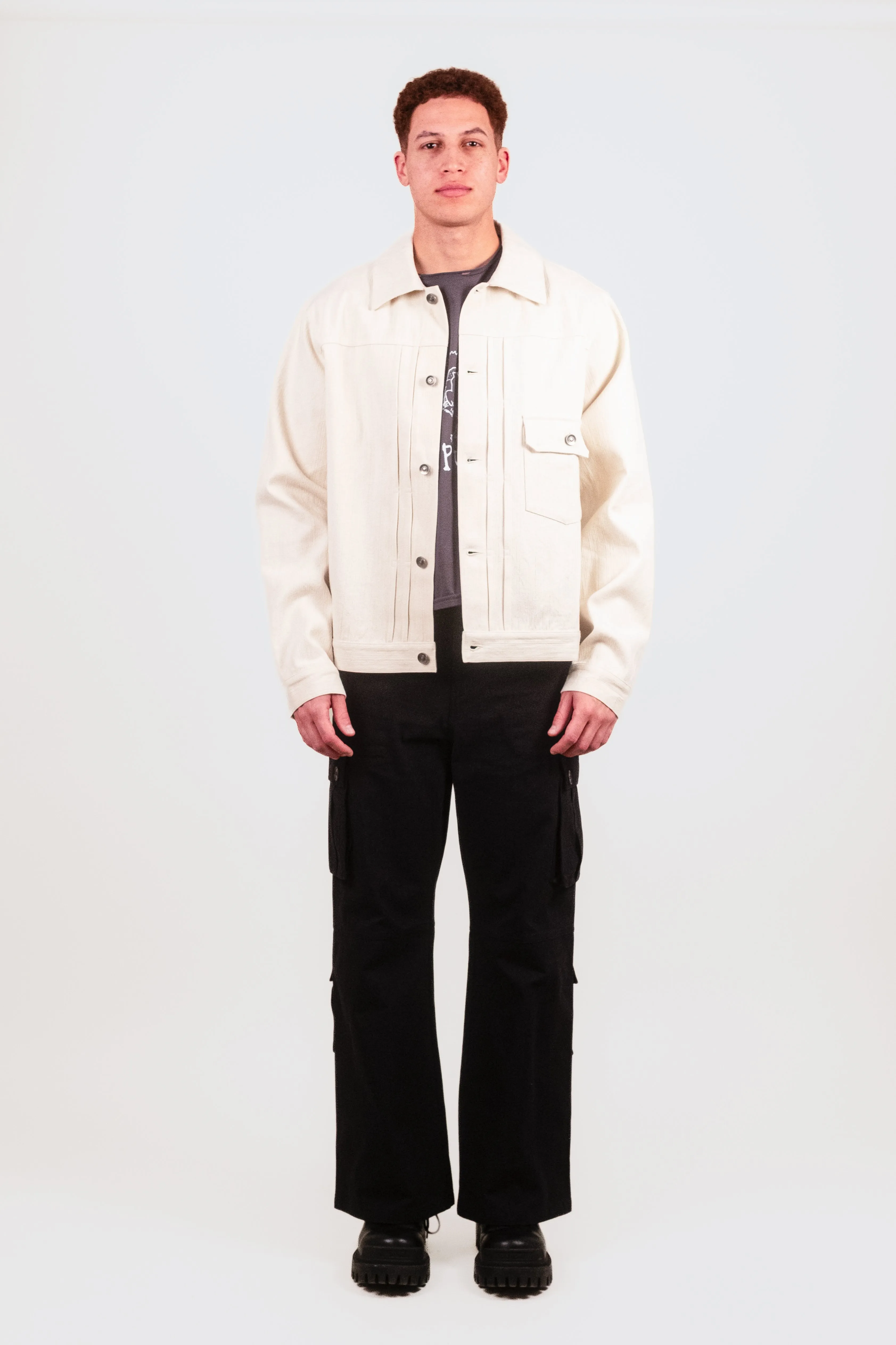 Pleated Military Blouson